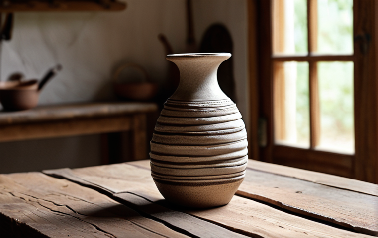 Prompt for Authentic Imagery:**
A beautifully crafted, unique ceramic vase displayed on a rustic wooden table, softly lit by natural daylight. The background is slightly blurred, hinting at an artisan workshop with some tools and textures, emphasizing the raw, unfiltered authenticity and genuine craftsmanship of the piece. The image conveys warmth, trust, and the true charm of a handmade item, feeling real and inviting rather than perfectly staged. --ar 16:9 --v