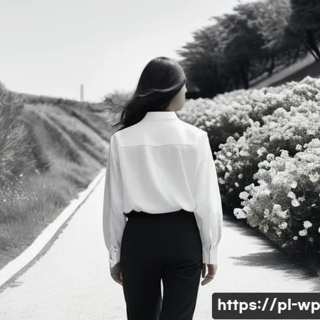 관점 전환 능력 개발을 위한 멘토링 프로그램 - **Prompt:** A young adult, initially depicted in monochrome, looking down at a single, narrow, grey ...