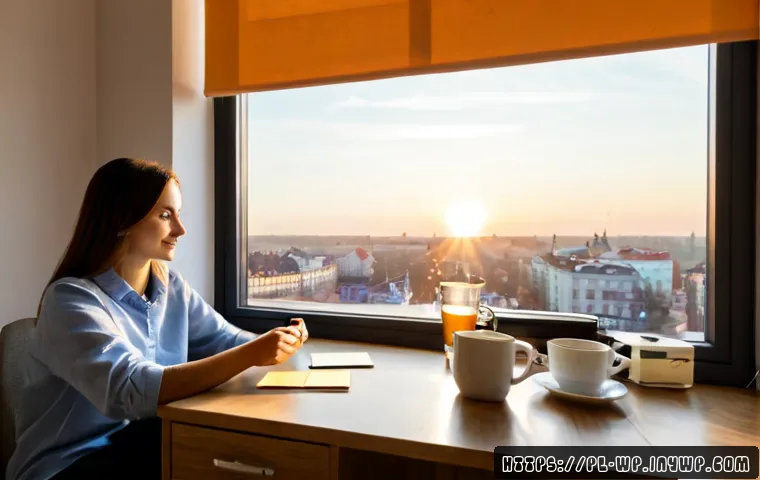 Home 17 관점 전환 능력 향상을 위한 일일 루틴 - Photorealistic morning routine in a bright Warsaw apartment: a Polish adult seated at a tidy wooden ...